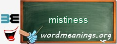 WordMeaning blackboard for mistiness